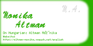 monika altman business card